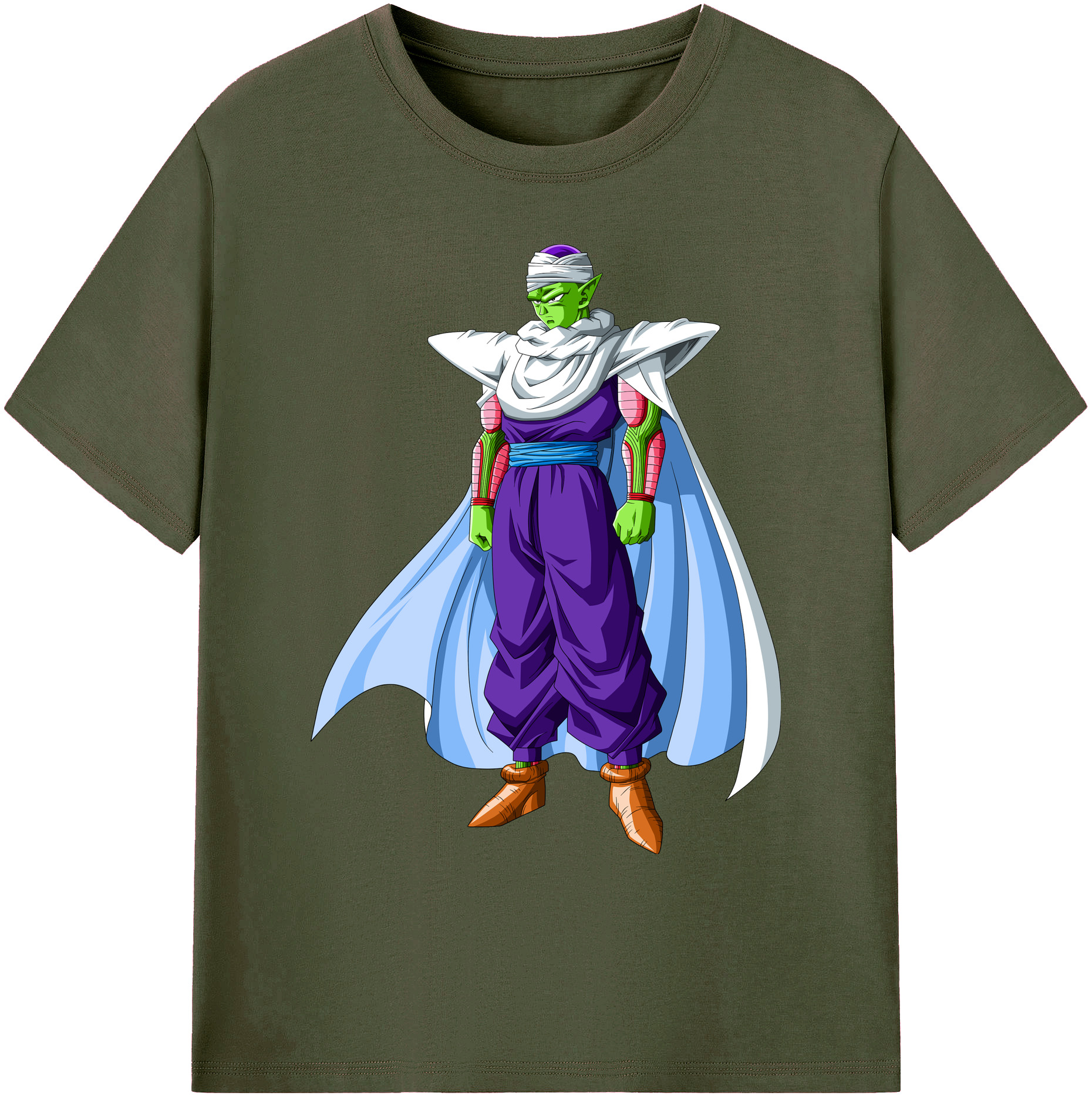 （画像用） ドラゴンボール ピッコロ DRAGON BALL Piccolo 綿100％ メンズ半袖Tシャツ｜肌触りやわらか＆通気性
